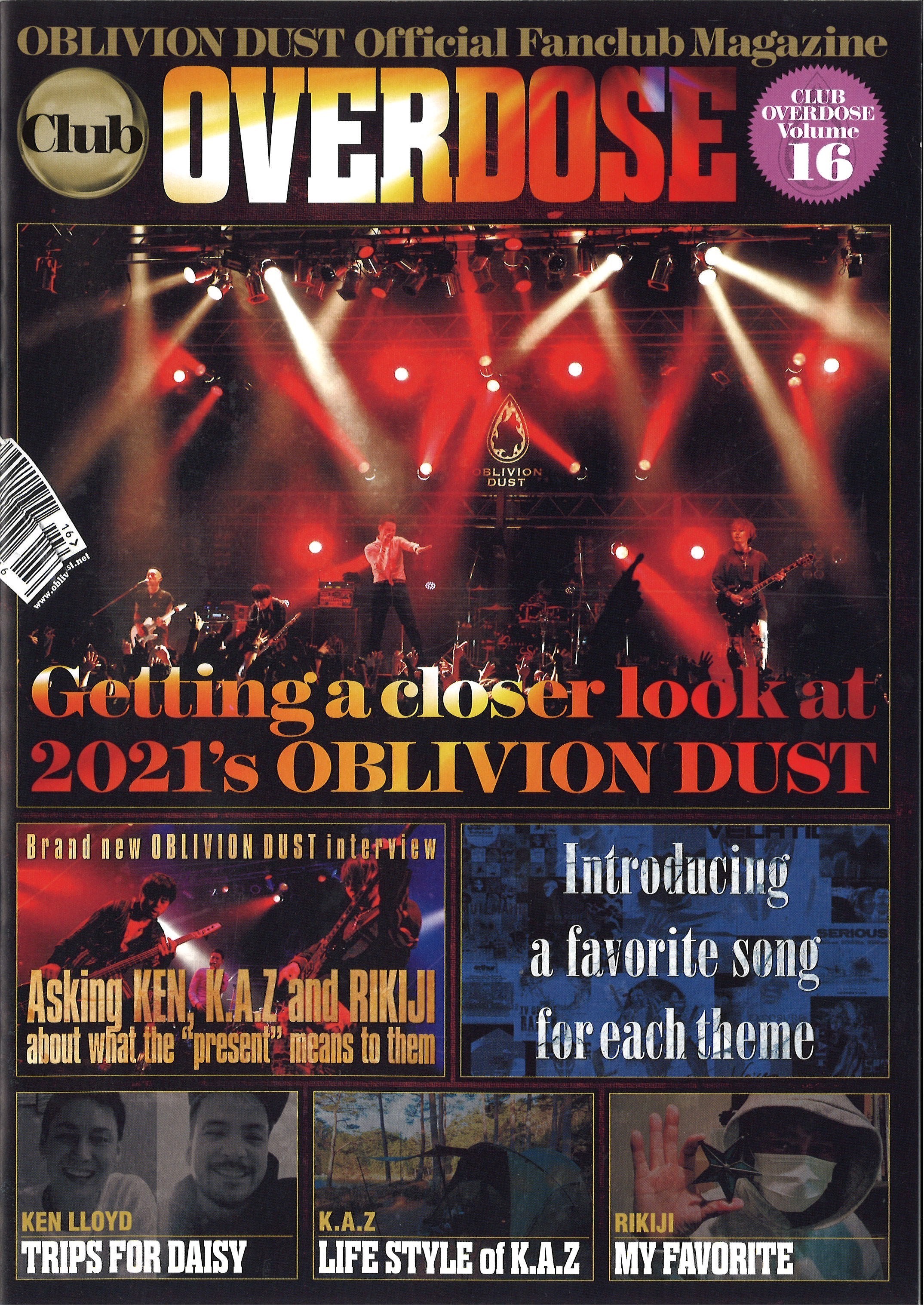 OBLIVION DUST Official Fanclub Magazine Club OVERDOSE Vol.16