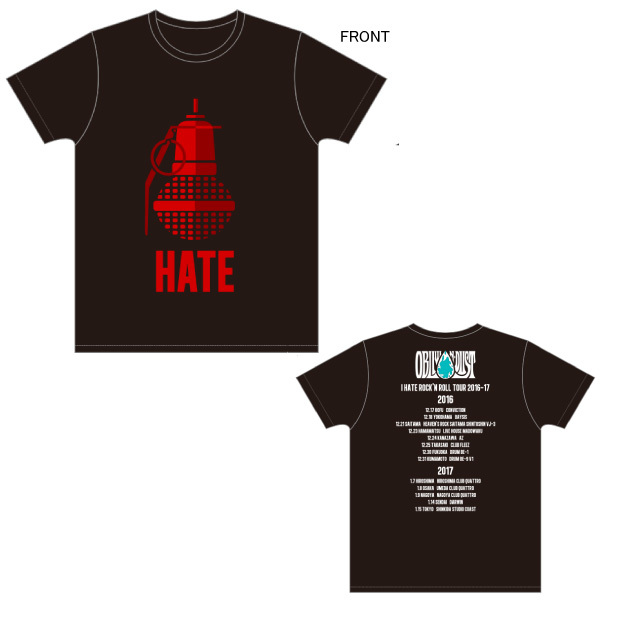 OBLIVION DUST ライヴTシャツ 2016