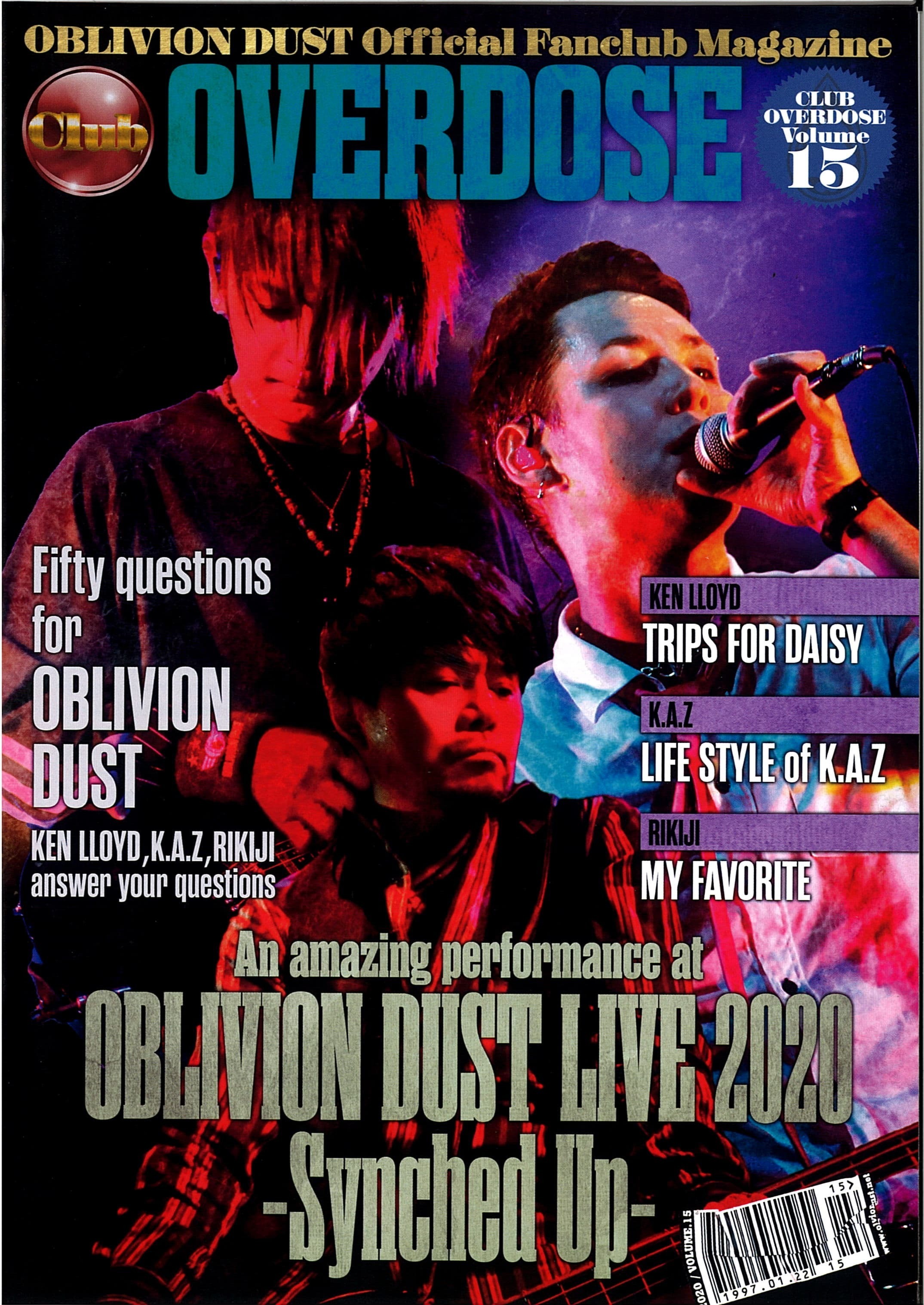 OBLIVION DUST Official Fanclub Magazine Club OVERDOSE Vol.15